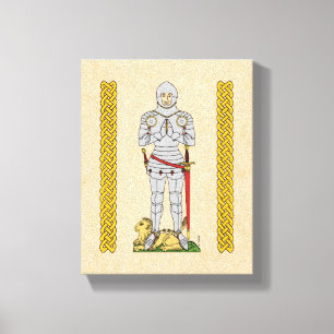 Engels Medieval Knight Circa 1430 Canvas Afdruk