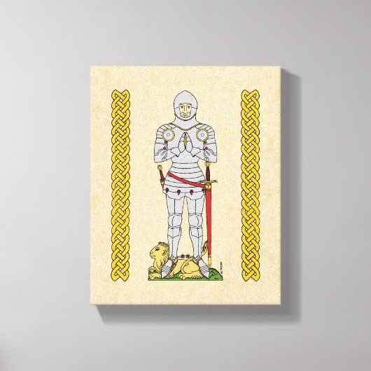 Engels Medieval Knight Circa 1430 Canvas Afdruk (Voorkant)