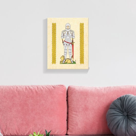 Engels Medieval Knight Circa 1430 Canvas Afdruk (Insitu (Woonkamer))