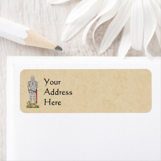 Engels Medieval Knight Circa 1430 Etiket (Insitu)