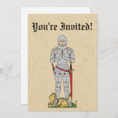 Engels Medieval Knight Circa 1430 Kaart (Voorkant / Achterkant)