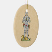 Engels Medieval Knight Circa 1430 Keramisch Ornament (Rechts)