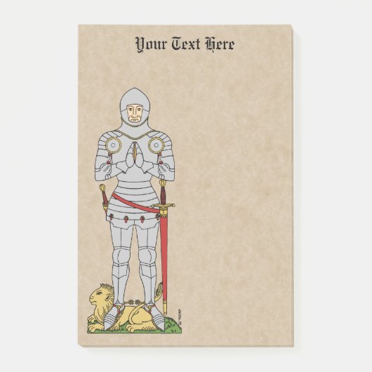 Engels Medieval Knight Circa 1430 Post-it® Notes (Voorkant)