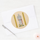 Engels Medieval Knight Circa 1430 Ronde Sticker (Envelop)