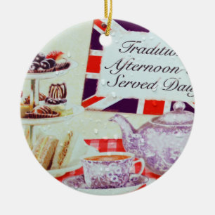 Engels middag Tea Keramisch Ornament