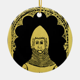 Engels middeleeuws portret 1355 John, Lord Cobham Keramisch Ornament