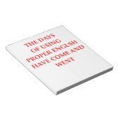 ENGELS NOTITIEBLOK (Schuin)