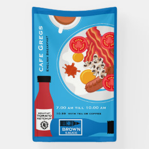 Engels Ontbijt Bedrijf Spandoek
