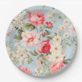 Engels platteland bloementuin papieren bordje (Voorkant)