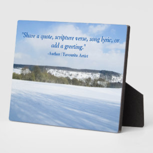Engels platteland in de winter - Gepersonaliseerd Fotoplaat