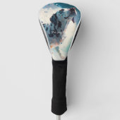 Engels Pointer hond zwemmen in water 003 Golfheadcover (Voorkant)