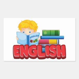 Engels Rechthoekige Sticker