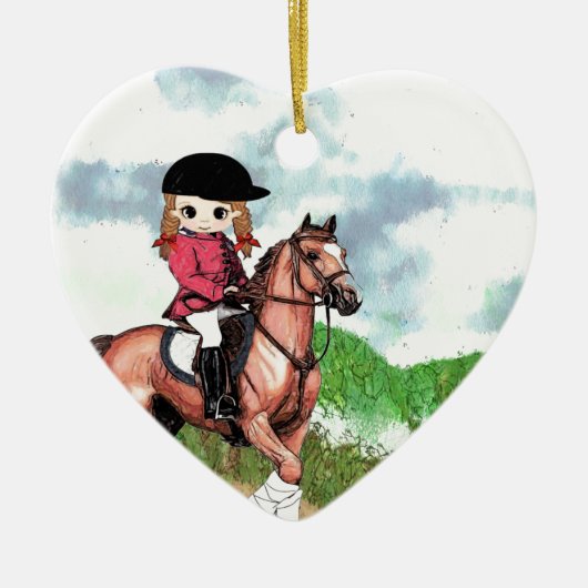 Engels rondzendmeisje keramisch ornament (Voorkant)