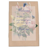 Engels Roos Butterfly Garden Wedding Medium Cadeauzakje (Voorkant)