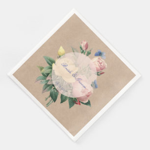 Engels Roos Garden Butterfly Wedding Servet