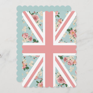 Engels Roos Union Jack Floral Pattern Kaart
