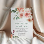 Engels Rose Bouquet bruiloft uitnodiging