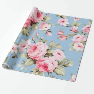  Engels roze rozen Cadeaupapier