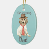 Engels Setter Dad Ceramic Ornament (Links)