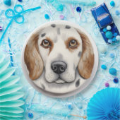 Engels Setter Dog 3D geïnspireerd Papieren Bordje (Feest)