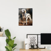 Engels Setter Dog Art Print Poster (Thuiskantoor)