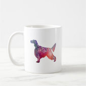 Engels Setter Dog Geometric Silhouette - Roze Koffiemok (Links)