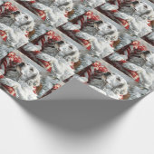 Engels Setter Dog Kerstfeest Cadeaupapier (Hoek)