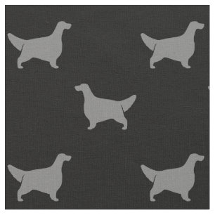 Engels Setter Dog Silhouettes Patroon Stof