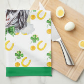 Engels Setter Holiday Home Decor St Patricks Day Theedoek (Quarter Fold)