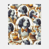  Engels Setter Illustratie Fleece Deken (Voorkant)
