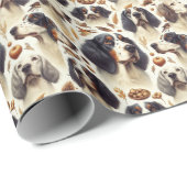  Engels Setter Naadloos Cadeaupapier (Rol Hoek)