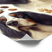  Engels Setter Naadloos Poster (Hoek)