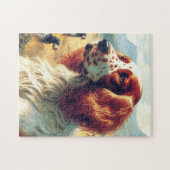  Engels Setter olieverfschilderij Legpuzzel (Horizontaal)
