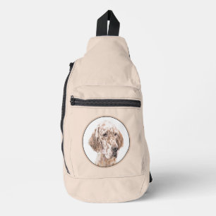 Engels Setter Oranje Belton Schilderij Pet Dog Art Sling Bag