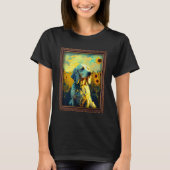 Engels setter schilderij zonnebloem moeder vrouwen t-shirt (Voorkant)