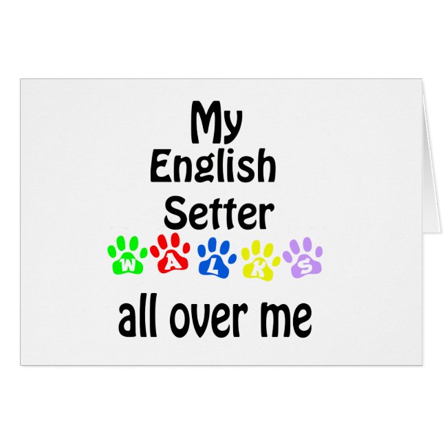 Engels Setter Walks Design (Voorkant Horizontaal)