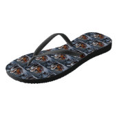 Engels Setter's Snowy Sleigh Kerstdecoratie Teenslippers (Schuin)