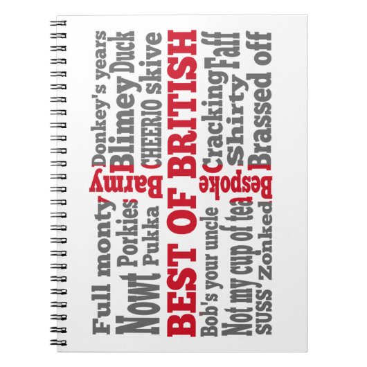 Engels slang op de vlag van St George's Cross Notitieboek (Voorkant)
