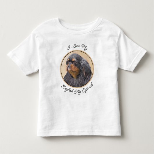 Engels Speelgoed Spaniel Schilderen Originele Dier Kinder Shirts (Voorkant)
