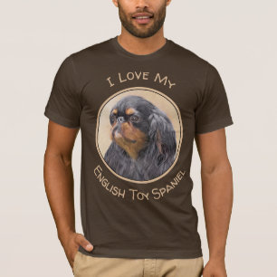 Engels Speelgoed Spaniel Schilderen Originele Dier T-shirt