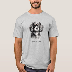 Engels Speelgoed Spaniel Zwart-wit Silhouet T-shirt