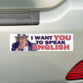 Engels spreken bumpersticker (Op auto)