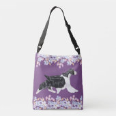 Engels Springer Spaniel Bag/Tas - Paars Crossbody Tas (Achterkant)