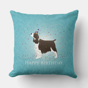 Engels Springer Spaniel Birthday Design Kussen
