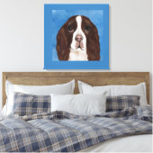 ENGELS SPRINGER SPANIEL CANVAS AFDRUK (Insitu (Slaapkamer))