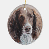 Engels Springer Spaniel Dog Art Ornament (Links)