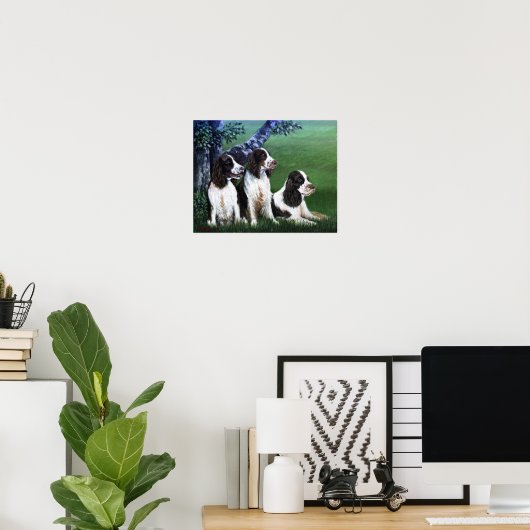 Engels Springer Spaniel Dog Poster Print (Thuiskantoor)