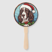Engels Springer Spaniel Glas in lood Kerst Handwaaier (Achterkant)