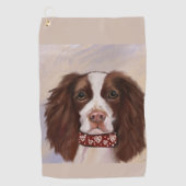 ENGELS SPRINGER SPANIEL GOLFHANDDOEK (Voorkant)