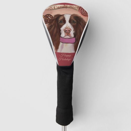 Engels Springer Spaniel Golfheadcover (Voorkant)